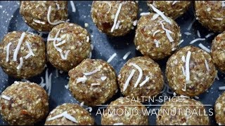 Almond walnut date laddoo | Healthy dessert | healthy Indian sweet | Almond energy balls