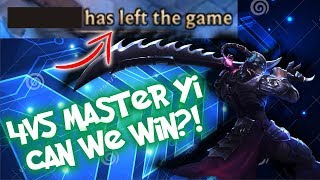 MASTER YI ARAM 4v5 - GETTING CARRIED AND SCARING ENEMIES AWAY [League of Legends]