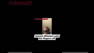 JAMEIS WINSTON EATS HIS FINGERS 😳😳😔😔 #nfl