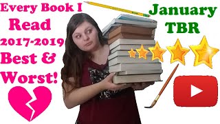 Everything I Read the Past 3 Years + January TBR & Goals