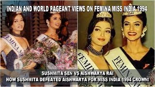 Review | Femina Miss India 1994 | How Sushmita Sen won over Aishwarya Rai | Complete Performance