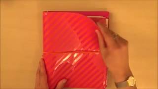 Filofax Domino patent A5 orange/pink walkthrough