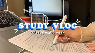 STUDY VLOG | college exam week in my life | lots of studying, note taking & productivity 🌼