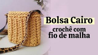 Bolsa de crochê com fio de malha - Bolsa Cairo | por Ju quem fez