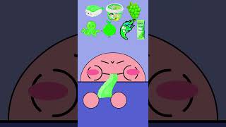 Kirby Animation - Random Green food MUKBANG🍋‍🟩🧃#shorts