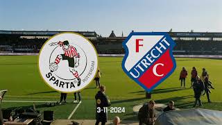 SPARTA - F.C. Utrecht. Opkomst der beide elftallen