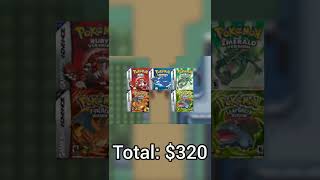 🤯 How much $$$ to buy EVERY Pokemon game EVER? #shorts