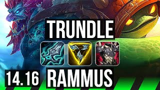 TRUNDLE vs RAMMUS (JGL) | 4/1/7, Rank 9 Trundle | BR Challenger | 14.16