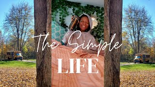 VANLIFE - the Simple Life on Campground: Cooking, Long Walks, and Showers | Short Bus Conversion