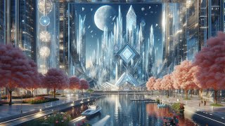 Seaside Elegance in a Futuristic World/The Enchanted Diamond Metropolis