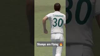 Cricket 22 - Stumps are Flying! Pat Cummins #cricket22 #shorts