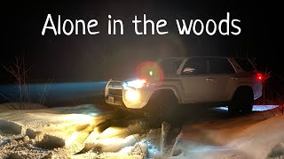 Into the Darkness- solo late night camp into unexpected snow