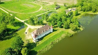 Virš Lietuvos: Siesikų dvaras, Siesikų ežeras. Drone 4k Lithuanian nature aerial