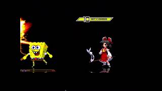 MUGEN: Bullwinkle (Me) & Reimu (Nachel's version) vs NeoZekrom & SpongeBob