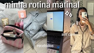 minha rotina REAL da manhã! | recebidos, comprinhas, gravações, autocuidado +++