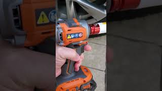 RIDGID 18V SubCompact Cordless Brushless 1/2 in. Impact Wrench with Belt Clip. on setting 1.