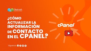 ⚙️ ¿Cómo actualizar la información de contacto en el cPanel? | Curso de CPanel