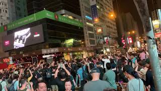 Crowd Singing "Glory to Hong Kong" 群眾唱"願榮光歸香港" (1Oct2019)