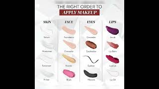 The right order to apply makeup!!! #music #dance #love