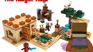 Lego Minecraft: The Illager Raid! Speed Build and Review