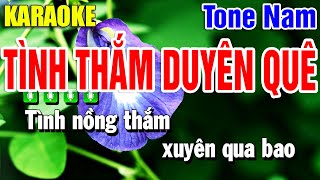 Karaoke Tình Thắm Duyên Quê Nhạc Sống Tone Nam | Beat Yến Như