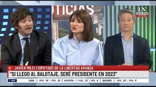 Milei se cruza con la producción del canal La Nación: "Son unos traidores y embusteros"- 04/04/22