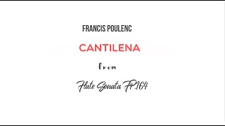 Francis Poulenc CANTILENA accompaniment/ from  Flute Sonata FP164