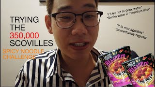 TRYING THE 350,000 SCOVILLE SPICY NOODLE CHALLENGE DURING LOCKDOWN