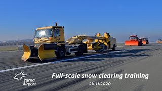 The annual full-scale snow cleaning training was held at Varna Airport