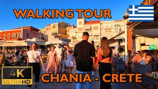 ⁴ᴷ⁶⁰ 🇬🇷 Crete / Chania | Walking Old Town Chania (August 2024) [4K]