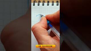 How to Draw 3D Illusion Easy | Simple Drawing Tutorial #shorts #draw #easy #3dart