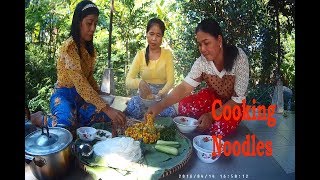 Cooking for Food Noodles in My Village - Cooking Daily Meals for Family