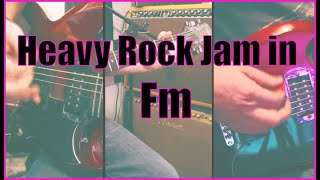 Jam Backing Track – Heavy Rock Jam in F Minor – Blues Scale | Play-along