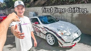 Letting my Cocky filmer drive my drift car...