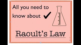 Raoult’s Law l Vapour Pressure Of Solutions l Determining Vapour Pressure ✔️