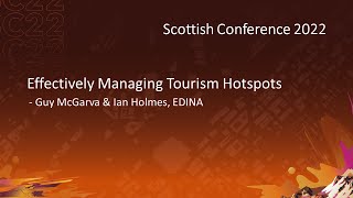 Effectively managing tourism hotspots - EDINA - SC22