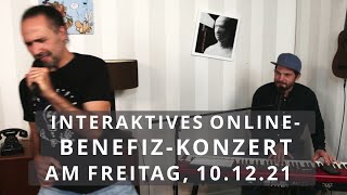 Einladung zum Konzert | Fr. 10.12.21, interaktives Online-Benefizkonzert für PRO ASYL | Eddi Hüneke