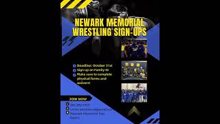 📣 Join the Newark Memorial Wrestling Team! 🏆Wrestling season is here, & we’re gearing up