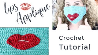 lips Crochet Applique Tutorial