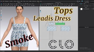 Smoke Tops Leadis Dress  Making by CLO 3D Design software for Beginner Tutorial