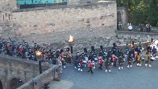 Royal Edinburgh Military Tattoo 2023 12th August, entrance of the massed pipes and drums.