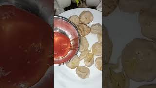 veg momos chilli sauce🥰🥰yummy😋😋😋😋😋#youtubeshorts #shortvideo #subscribe #trendingshorts #viralvideo