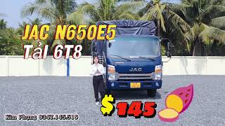 Xe JAC N650S  tải 6T8 thùng dài 5m2///Trả trước 145 củ nhận xe