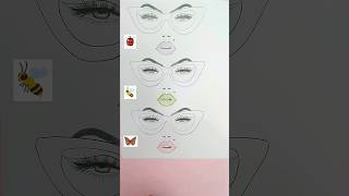 ✨Painting Glasses on a Girl's Face Drawing DIY #girl #diy #lips #eyes #glam #art #painting #drawing