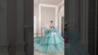 Beutiful princess gown dress #queencera gown designs #partywear dress #fashiontrends #shortsvideo