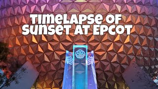 Time lapse short of sunset at Epcot