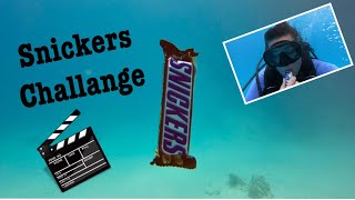 Snickers Challange - Eating underwater - Crazy Scuba Dive - Egypt  Chocolate in the Red Sea