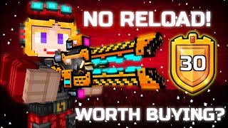 NO RELOAD? NEW BATTLE PASS WEAPON REVIEW IN PIXEL GUN 3D (MINING SEASON)