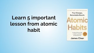 atomic habit audiobook | atomic habit summary #atomichabits #youtubeindia #jamesclear