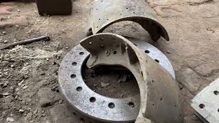 How to change brake lining in 10wheeler truck